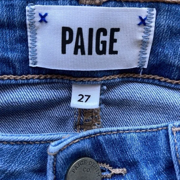 PAIGE Hoxton Crop Distressed Hem Jean - Picture 5 of 8